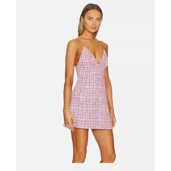 House of Harlow 1960 NWT Pink V-Neck Mini - Picture 2 of 7